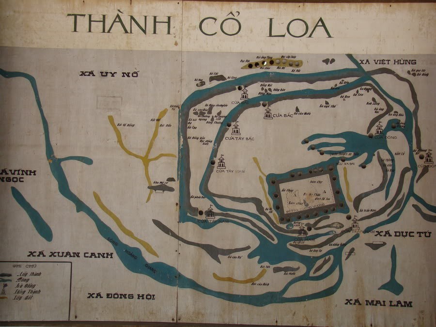 Bản đồ Di tích Thành Cổ Loa – tòa thành cổ nhất Đông Nam Á.